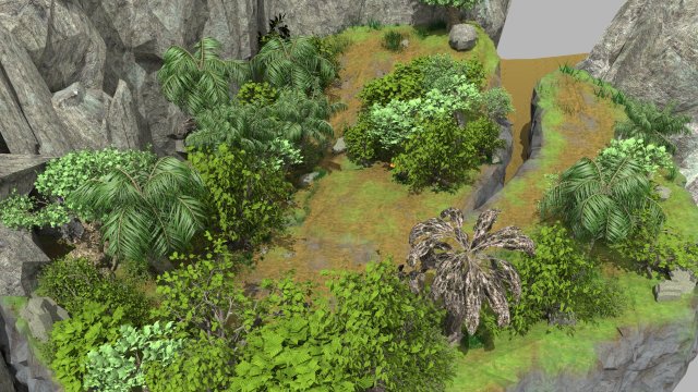 cartoon mountain 3D-Modell .c4d .max .obj .3ds .fbx .stl .blend 