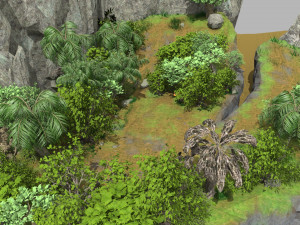 cartoon mountain 3D Model