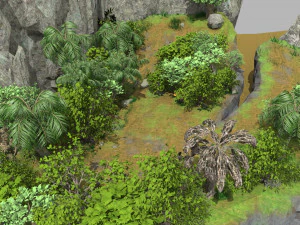 montagna dei cartoni animati Modello 3D