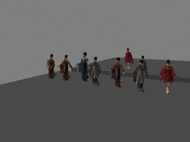 ancient officials 3D Model .c4d .max .obj .3ds .fbx .stl .blend 