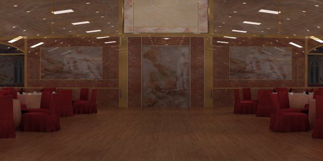 dining car interior Modèle 3D .c4d .max .obj .3ds .fbx .stl .blend 