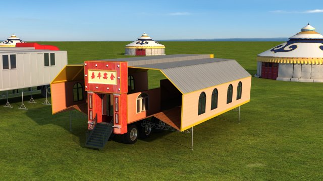Move the dining car Modello 3D .c4d .max .obj .3ds .fbx .stl .blend 