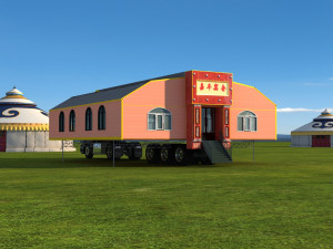 Move the dining car Modello 3D