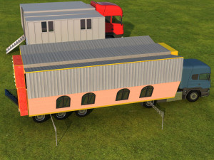 Move the dining car Modello 3D