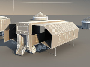 Move the dining car Modello 3D