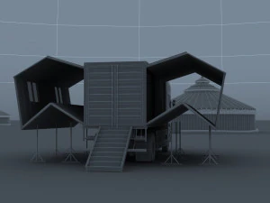 mova o vag&atilde;o-restaurante Modelo 3D