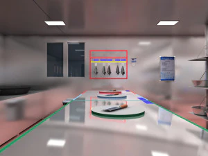 cucina del vagone ristorante Modello 3D