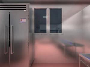 dining car kitchen 3D Model