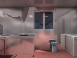 dining car kitchen 3D Model