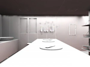 dining car kitchen 3D Model