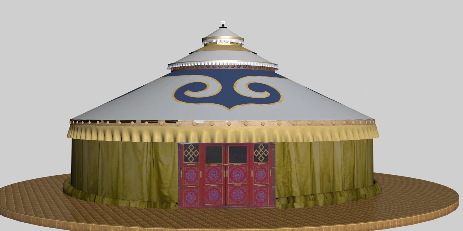 Yurts 3D Model .c4d .max .obj .3ds .fbx .stl .blend