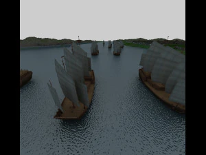 alte Kriegsschiffe 3D Modell