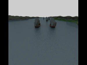 alte Kriegsschiffe 3D Modell