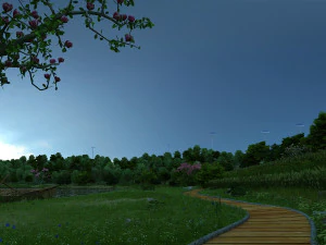 oever van het meer 3D Model