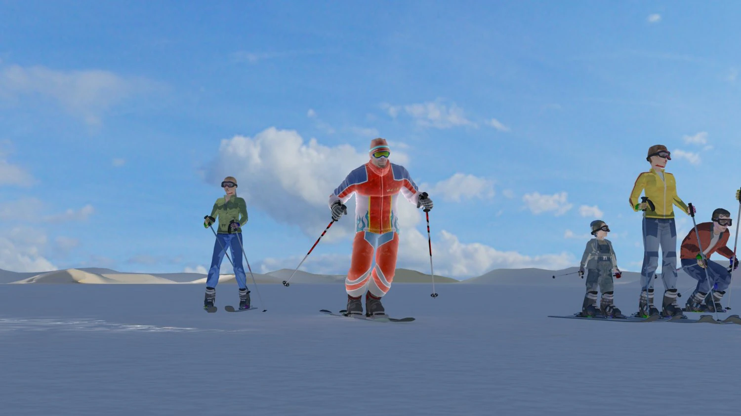 skiing man 3D Model .c4d .max .obj .3ds .fbx .stl .blend 
