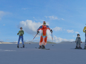 skiing man Modelo 3D