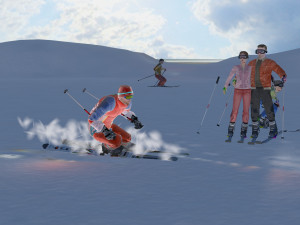 skiing man Modèle 3D