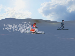 skiing man Modèle 3D