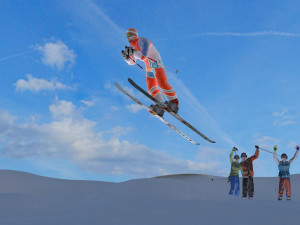 skiing man Modèle 3D