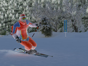 skiing man Modèle 3D