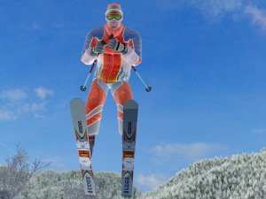 skiing man Modèle 3D