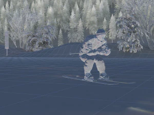 skiing man 3D Model
