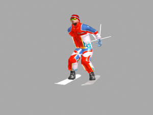 skiing man 3D Model