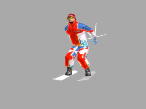 skiing man 3D Model