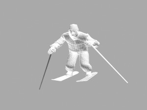 skiing man 3D Model