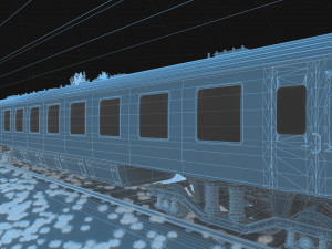 old train Modello 3D