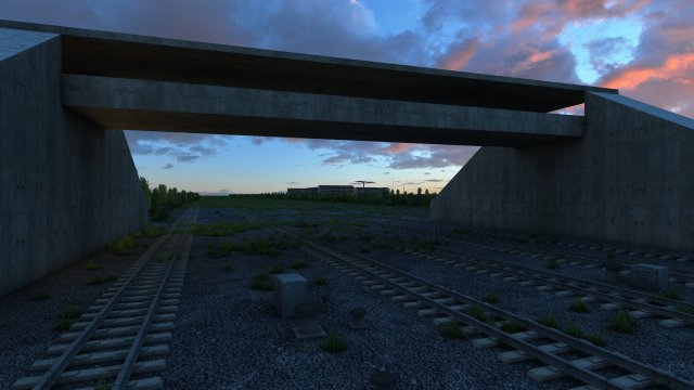 railway Modelo 3D .c4d .max .obj .3ds .fbx .stl .blend 