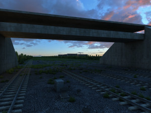 railway Modelo 3D