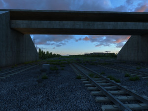 railway Modelo 3D