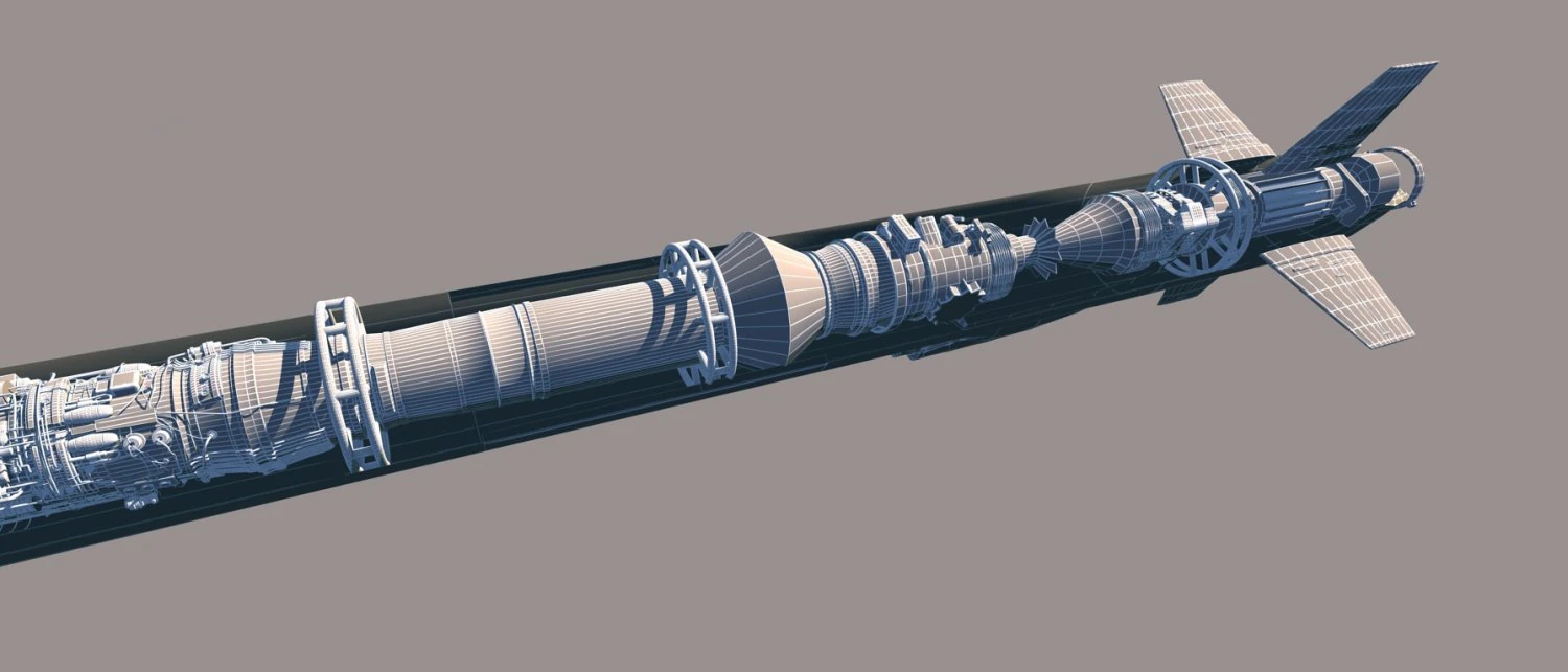 missile 3D Model .c4d .max .obj .3ds .fbx .stl .blend 