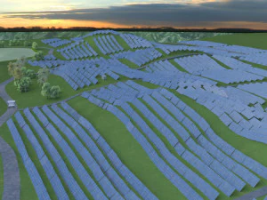 solar panels 3D Model