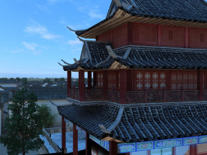 drum tower 3Dモデル