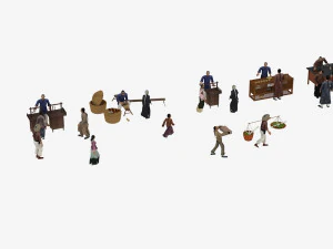 oude mensen 3D Model