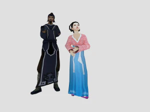 ancient couple 3D Model