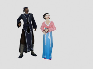 ancient couple 3D मॉडल