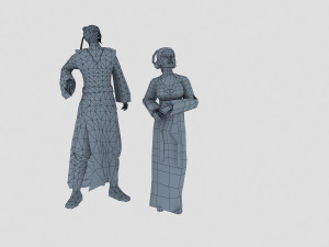 ancient couple 3D मॉडल