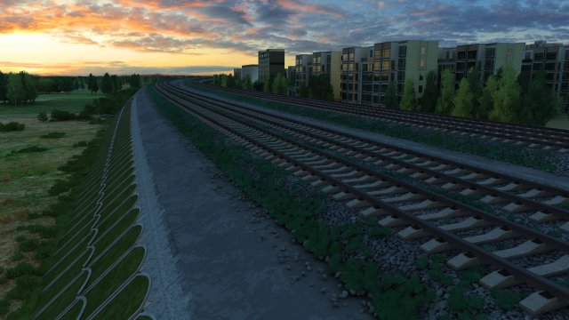 railway Modello 3D .c4d .max .obj .3ds .fbx .stl .blend 