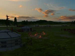 mongolia grassland 3D Modell