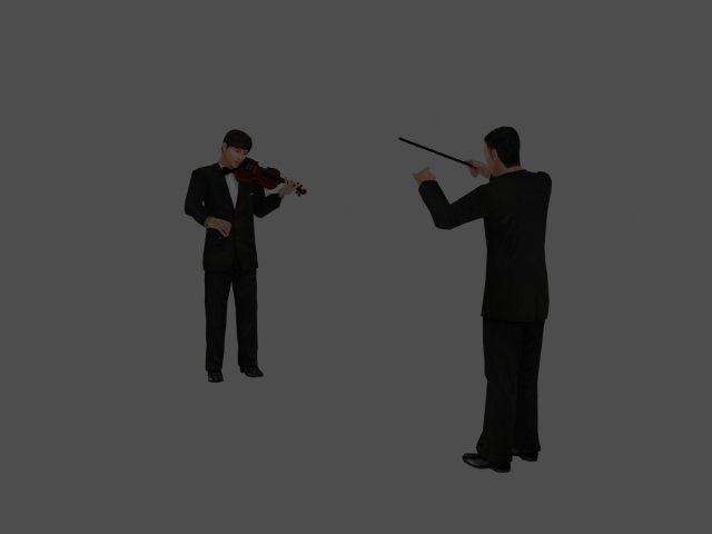 play the violin Modello 3D .c4d .max .obj .3ds .fbx .stl .blend