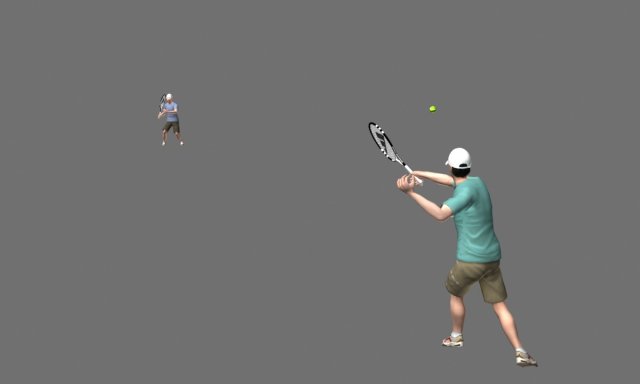 playing tennis 3D Model .c4d .max .obj .3ds .fbx .stl .blend 