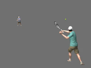 grać w tenisa Model 3D