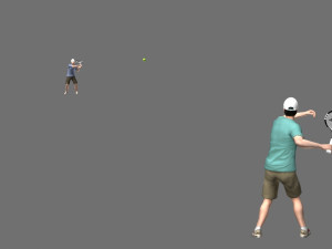 playing tennis 3D Model