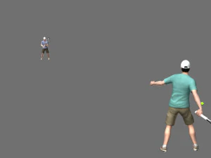 jugando tenis Modelo 3D
