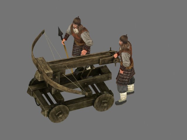 crossbow car 3D 모델 .c4d .max .obj .3ds .fbx .stl .blend 