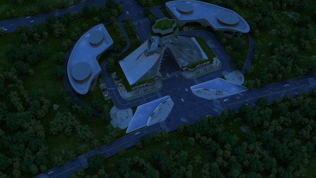 city gate Model 3D .c4d .max .obj .3ds .fbx .stl .blend 