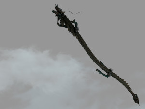 crane and dragon 3D-Modell
